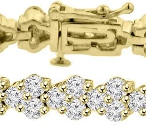 8.51 carat round-cut diamond tennis bracelet for women