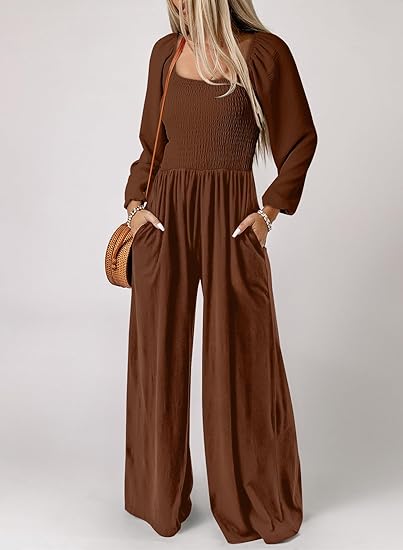 DOKOTOO Women's Casual Loose Overalls Jumpsuits One Piece Sleeveless Wide Leg Long Pant Rompers With Pockets - 图片 6