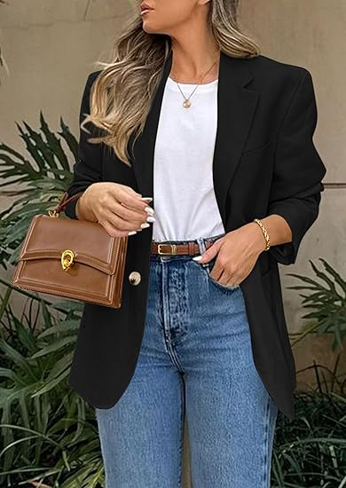 PRETTYGARDEN 2026 Blazers for Women Business Casual Long Sleeve Lapel Open Front Suit Jacket Work Blazer with Pockets - 图片 3