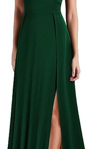 MUSHARE Women's V Neck Sleeveless Split Formal Dress Cocktail Party Prom Long Dresses