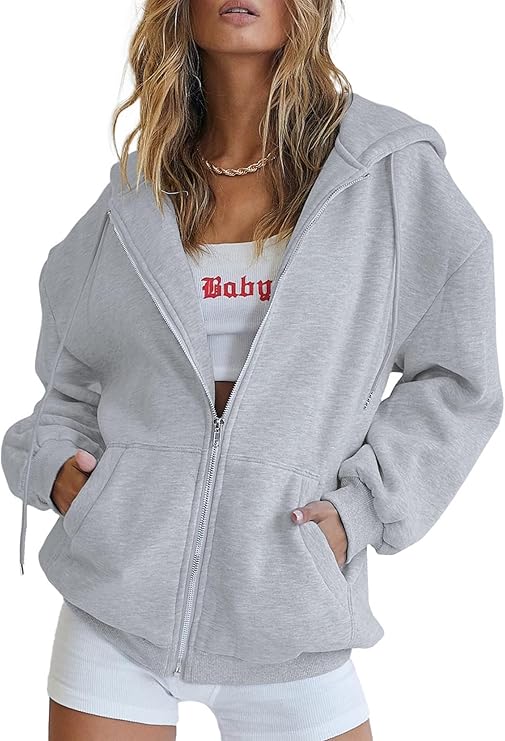 PRETTYGARDEN Women's 2026 Zip Up Y2K Hoodies Casual Long Sleeve Sweatshirts Fall Spring Track Jackets with Pockets