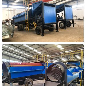 Large-scale sand gold rough selection washing machine equipment, large-capacity gold ore processing machinery, trommel screen gold mining machine for purification